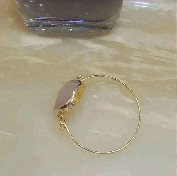 Rose quartz Gold-toned small size bracelet - Picture 8 of 14